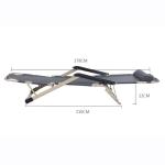 Patio Chaise Lounge Chair for Outdoor with Detachable Pocket and Pillow,