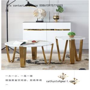 Wholesale stainless steel dinning table gold metal base marble table leg from china suppliers