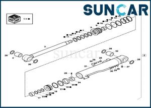 Wholesale XKCD-03076 XKCD03076 Boom Cylinder Seal Kit CASE CX60C CX57C Excavator Hydraulic Sealing Kit from china suppliers