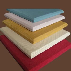 Wholesale Fireproof Material Acoustic Fabric Wall Covering Red / Yellow / White from china suppliers
