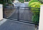 Durable Motorised Metal Sliding Gates Powder Coated For Wall Compound
