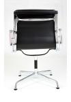 Low Back 4 Legs Soft Pad Office Chair , Aluminum Swivel Chair Without Wheels