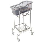 ABS Plastic Basin Stainless Steel Silent Wheels Hospital Baby Cart