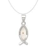 925 Sterling Silver Lobster Clasp Enameled Fish Charm Necklace Pendant Sea Life