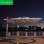 Outdoor Furniture Cushion Folded Cantilever Parasol with Metal Umbrella Carton
