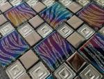 17kg/Ctn 300X300mm Metal Glass Mosaic Tile Interior Wall Decoration AAA