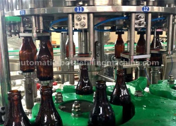 Small Split Glass Bottle Soda Filling Machine , Beer Cola 330ml Glass Bottle