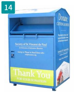 Wholesale 1.7m Height Clothing Donation Drop Box For Charity Collection Clothes from china suppliers