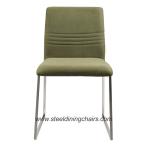 Solid Plywood SGS 13.5KGS Metal Upholstered Dining Chair With Fabric
