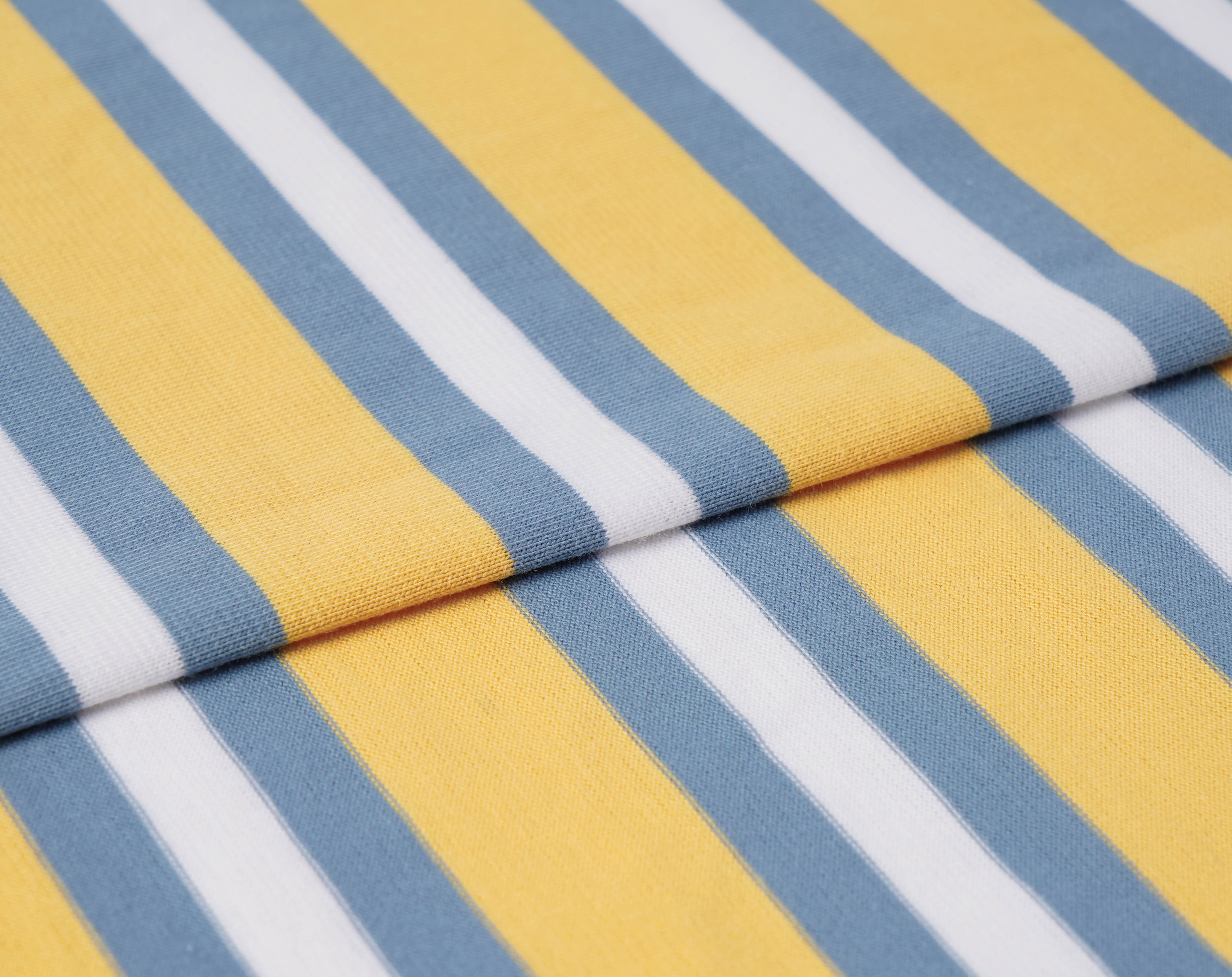 Moisture-absorbent And Breathable Smooth Striped Knit Fabric For T- Shirt