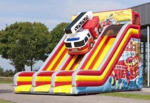 Wholesale Double Lane Brandweer Commercial Inflatable Slide Waterproof Inflatable Castle Slide from china suppliers