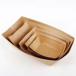 Eco-friendly Square Food Tray for Biodegradable Takeaway Sushi Sandwich Kraft