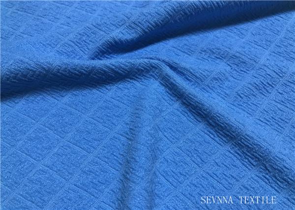 Stretch Textile Swimwear Knit Fabric , Textured Jacquard Matt Activewear Fabrics
