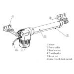 1500RPM Automatic Dual Swing Gate Opener 60W 24VDC 500kg X 2