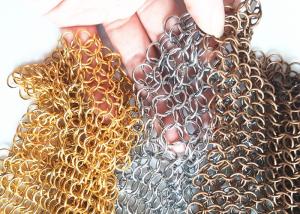 Wholesale Chain Braided Metal Ring Mesh Curtain With 10MM Aperture For Interior Drapery from china suppliers
