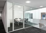 Indoor Partition Wall Double Glass Frameless Full View Soundproof 48db Easy