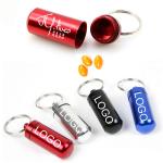 Portable medicine box storage keychain 50*14mm logo customized