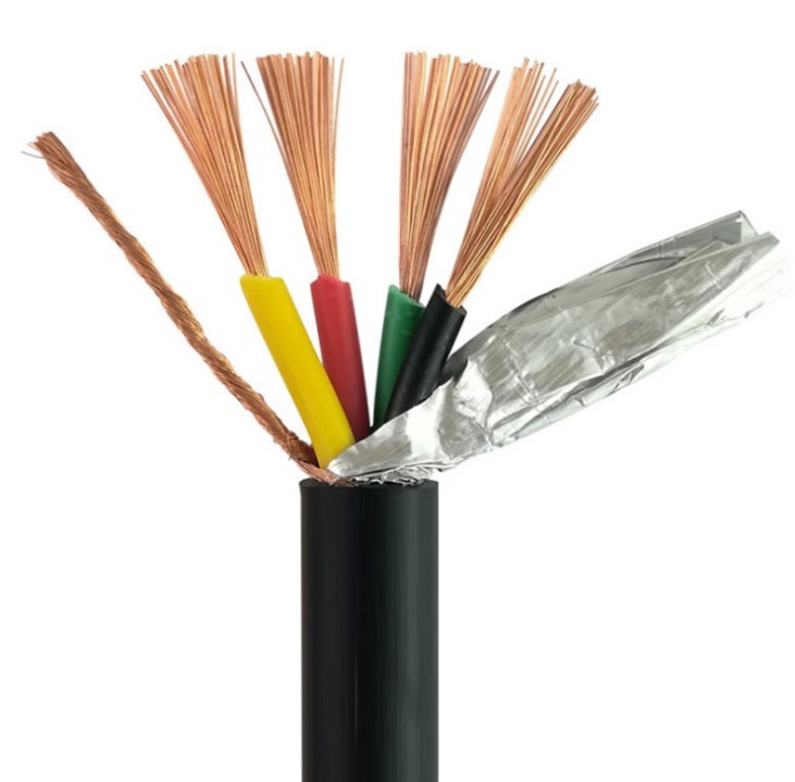 Flameproof Control Power Cable RVVP Copper Wire Braided Shield