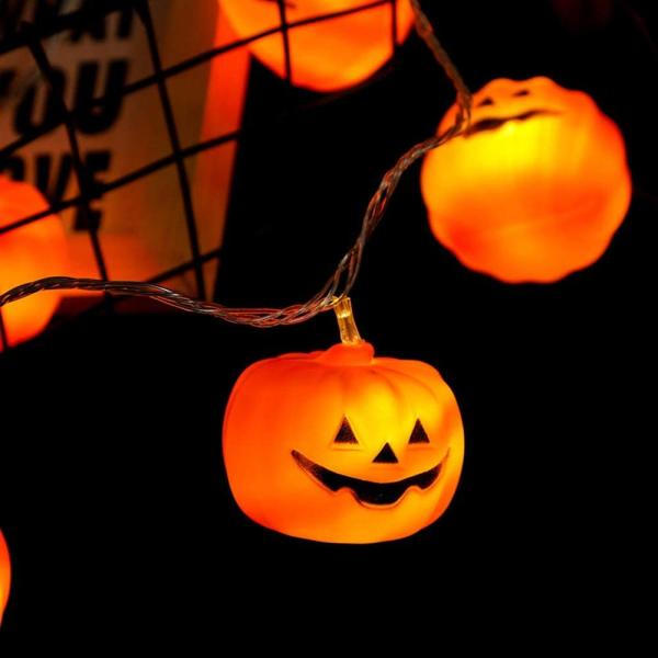 Halloween Party String Lights Pumpkin Decorative Festive Lights Battery Operated