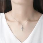 Rope Chain Trendy Cross Necklace 316L Stainless Steel Fashion Jewelry Necklaces