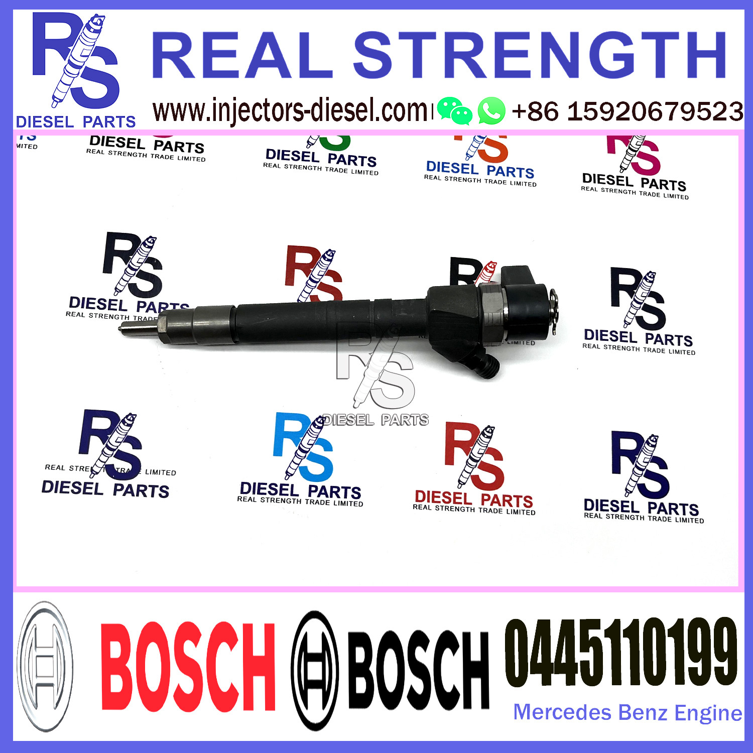 Diesel Fuel Common Rail Injector 0445110100 0986435071 0445110199 6110700987 For Mercedes-Benz 2.2CDi/2.7CDi Engine