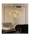 Post-modern Led Diamond Glass Pendant Lights restaurant Rhombic Polyhedron
