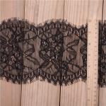 15 cm *3 yards Underwear Lace Border Eyelash lace edge with ivory black color in