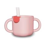 270ML Kids Silicone Feeding Cup With Straw Bpa Free Training Sippy Cup Print