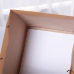 Recyclable Square Brown Kraft Paperboard Boxes Packaging Bags For Flower