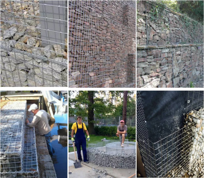 4 X 1 X 1 M Landscaping Wall Welded Gabion Mesh With 4mm Spiral Wire