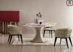 Tufted Leather Wood Restaurant Chairs Padded Upholstery H77cm