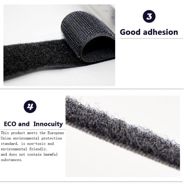 100% nylon adhesive hook and loop tape elastic hook and loop