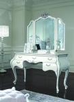 ISO 9001 Victorian Luxury European Bedroom Furniture White Silver Classic