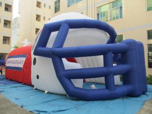 Wholesale Outdoor advertising inflatable green football helmet tunnel from china suppliers