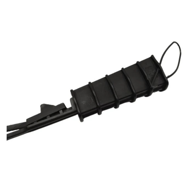 Black Fiber Optic Anchor Clamp for FTTH Suspension Plastic Tension Dead End Cable
