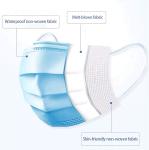 Disposable Blue Face Mask, Soft On Skin, Pack Of 3-Ply Masks Facial Cover