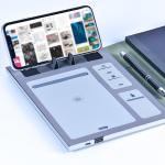 Luxury Business PU Leather Wireless Charging Notebook Customized Logo