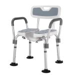 Senior Friendly Bathroom Chair For Shower Adjustable Height Aluminium Bath Chair