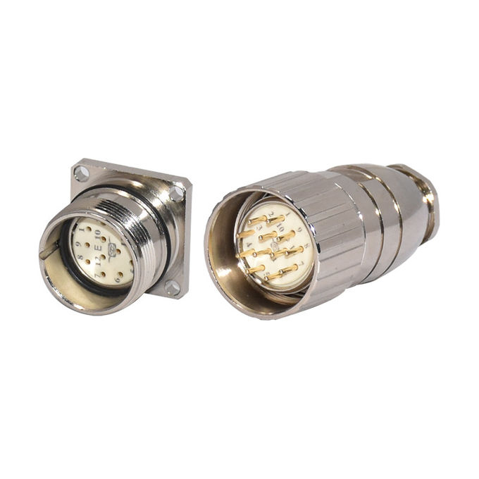 Power Straight Plug Connector 4 6 7 9 12 16 17 19pin IP67 M23 12 Pin Male Female Connector