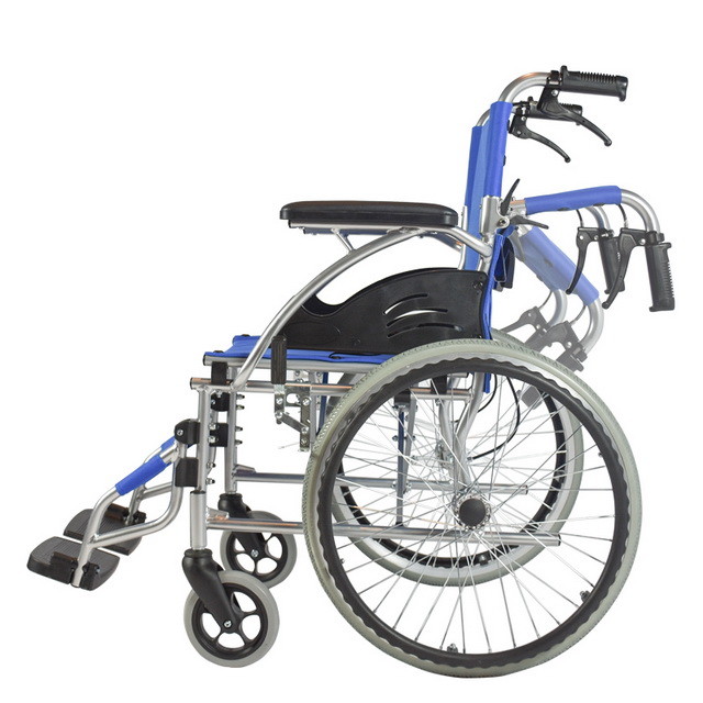 OEM Folding Aluminum Alloy Frame Lightweight Manual Wheelchair