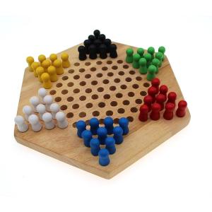 Wholesale Chinese Checkers Educational Board Game Hexagon Wooden Chess Board For Adults Kids from china suppliers