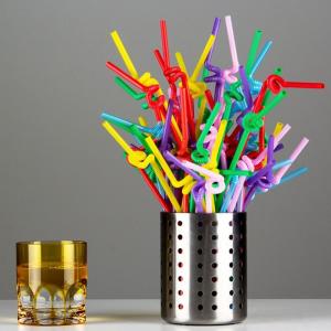 Wholesale Colorful / Black Coffee Straws , Wedding Party Disposable Plastic Straws from china suppliers