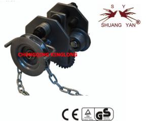 Wholesale Operated Geared Girder Trolley 2 Ton 3M Hand Chain White Galvanized from china suppliers