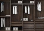 Pull Out Cloth Rack Walk In Closet Cabinets , Melamine Finish 4 Door Wardrobe