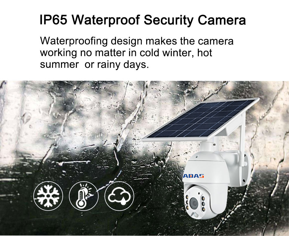 Pan Tilt Battery Solar Camera 4G 1080P HD Night Vision