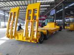 Economic 2 Axles 40 Tons Low Bed Semi Trailer With Heavdy Duty Steel Spring