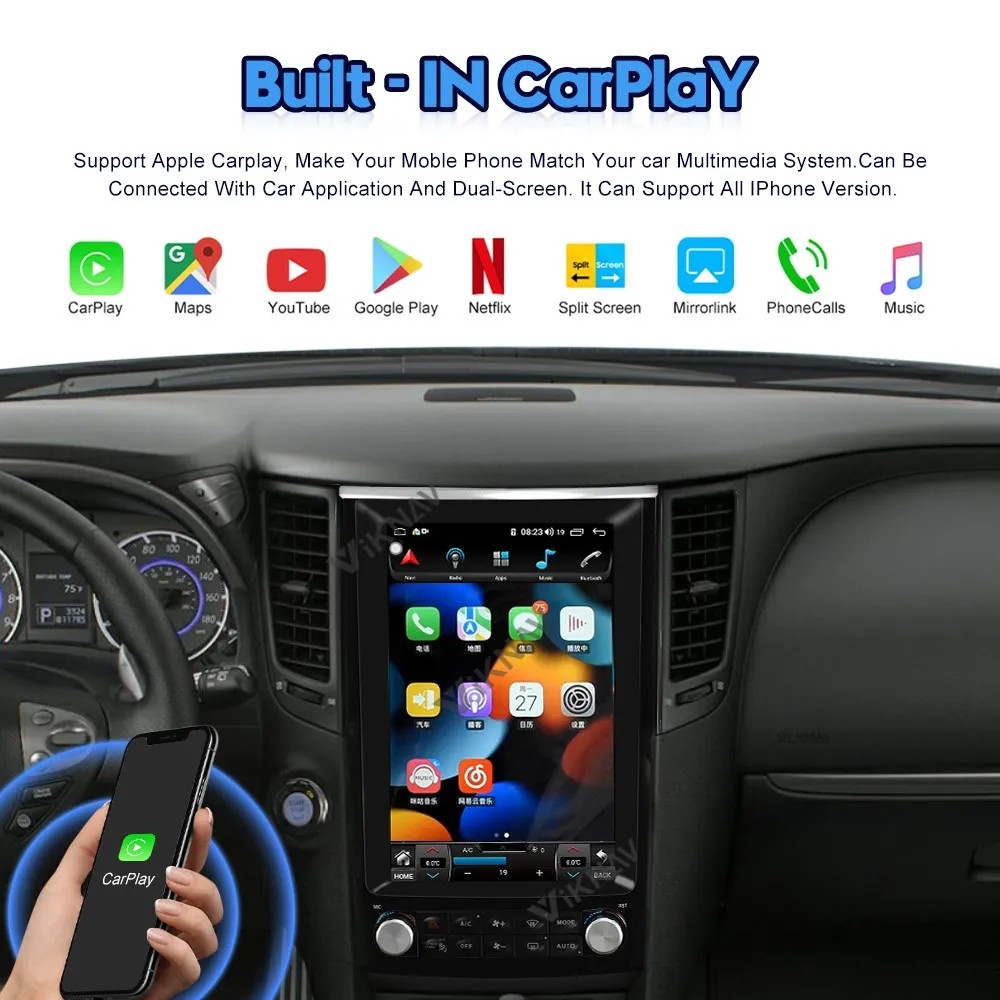 For 2012-2019 Infiniti FX35 QX70 12.1 Inch 8 Core Stereo Android GPS Navigation Multimedia Player Wireless Carplay BT 4G