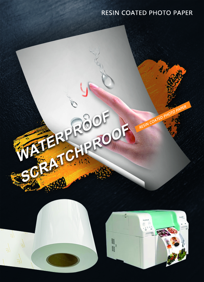 Glossy Waterproof Minilab Photo Paper , Resin Coated Inkjet Photo Paper 5 Inch