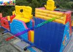 Water - Proof Minion & Spongebob Inflatable Amusement Park With PVC Vinyl