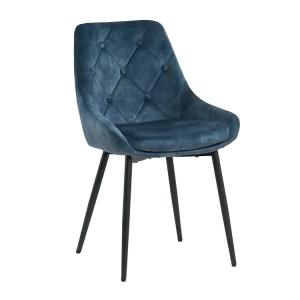 Wholesale Blue Padded Velvet Dining Chairs Bedroom Velvet Upholstered Dining Room Chairs from china suppliers